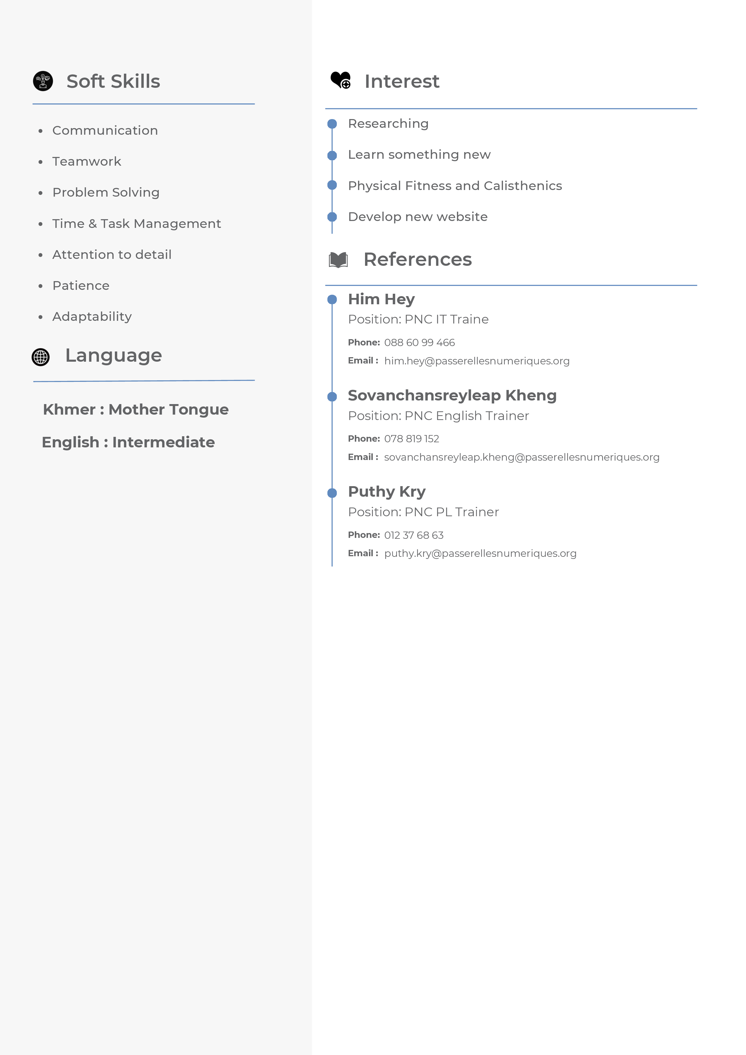 NY Seyha CV page 2 preview